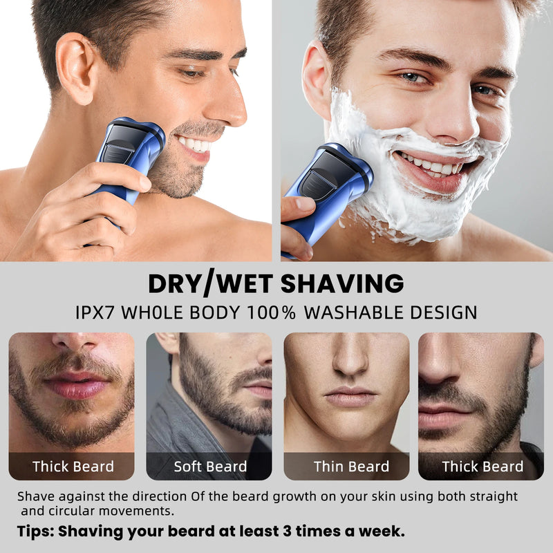 Barbeador Elétrico Masculino Sejoy Recarregável – Rotativo, Portátil