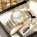 Relógio POEDAGAR 872-WH Quartz em Aço inoxidável com Vidro de SAFIRA Masculino