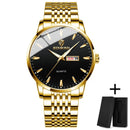 Relógio Masculino Quartz BINBOND Todo em Aço Inoxídavel, A Prova D'Agua,Vidro de SAFIRA, Calendário Automático e Visor Noturno.