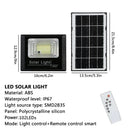 Refletor Solar LED 30W a 500W com Controle Remoto | Iluminação Externa IP67 à Prova d'Água