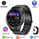 Relógio Smartwatch Masculino 2025 com GPS, Tela AMOLED 360x360, Chamada Bluetooth, NFC e IP68