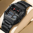 Relógio FOXBOX Masculino Digital Luxo em Aço Inoxidável