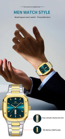 Relógio Masculino Quartz VA VA VOOM 2831 45mm Aço Inoxidável Calendário Automático Vidro SAFIRA