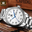 NOVO Relógio OLEVS Quartz Masculino Todo em Aço Inoxidável Calendário Automático Visor Noturno a Prova D'Agua