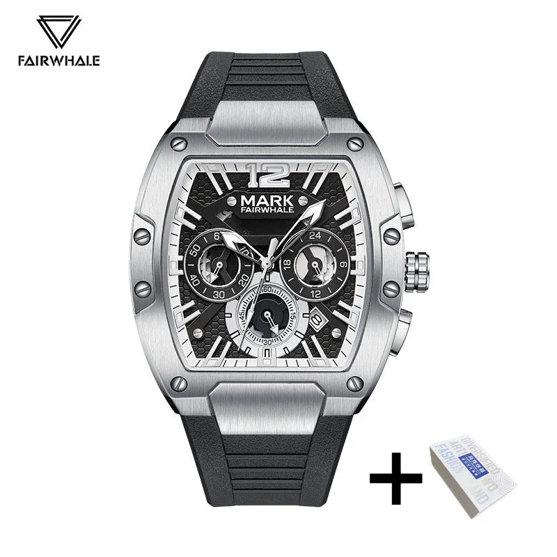 Relógio Masculino Luxo Esportivo Quartzo Multifuncional com Calendário Automático