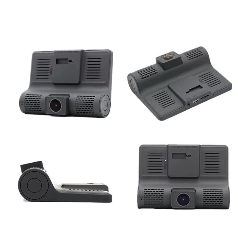 DVR Automotivo 3 Câmeras Alta Definição Visão Noturna Detecção de Movimento Bateria Interna