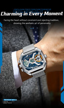 Relógio POEDAGAR E106 Quartz Digital Masculino 45mm Aço Inoxidável Vidro de SAFIRA