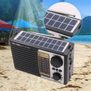 Rádio Portátil FM AM SW com Energia Solar – Bluetooth, MP3, Lanterna LED, Alta Sensibilidade e Banda Completa