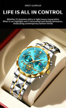 Relógio PENGAGAR 6809 Quartz em Aço inoxidável com Vidro de SAFIRA Masculino