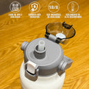 Garrafa Térmica 2L de Aço Inoxidável com Canudo – Grande Capacidade, Vácuo Fria e Quente