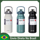 Garrafa Térmica 2L de Aço Inoxidável com Canudo – Grande Capacidade, Vácuo Fria e Quente