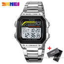 Relógio Masculino SKMEI 2307 Esportivo Digital à Prova d’Água com Pulseira de Aço Inoxidável