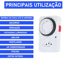 Temporizador Analógico Temporizador Manual Tomada Liga Desliga Energia 110v / 220v Tomada Inteligente