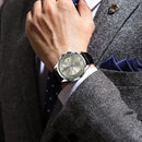 Relógio POEDAGAR 978-C Quartz em Aço inoxidável com Vidro de SAFIRA Masculino