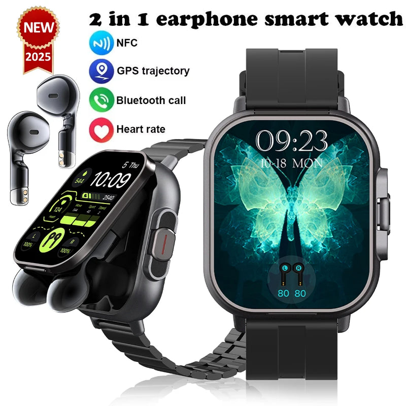 Smartwatch 2 em 1 com Fones de Ouvido TWS