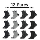 Kit 12 Pares de Meias Esportivas Masculinas