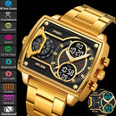 Relógio Masculino SKMEI Multifunção Analógico-Digital com Fuso Horário Duplo e Cronômetro à Prova d’Água