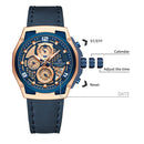 Relógio Naviforce Masculino – Luxo, Couro, Cronógrafo e à Prova D’Água