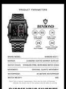 Relógio UTHAI H37 Quartz Masculino Aço Inoxidável com Vidro de SAFIRA