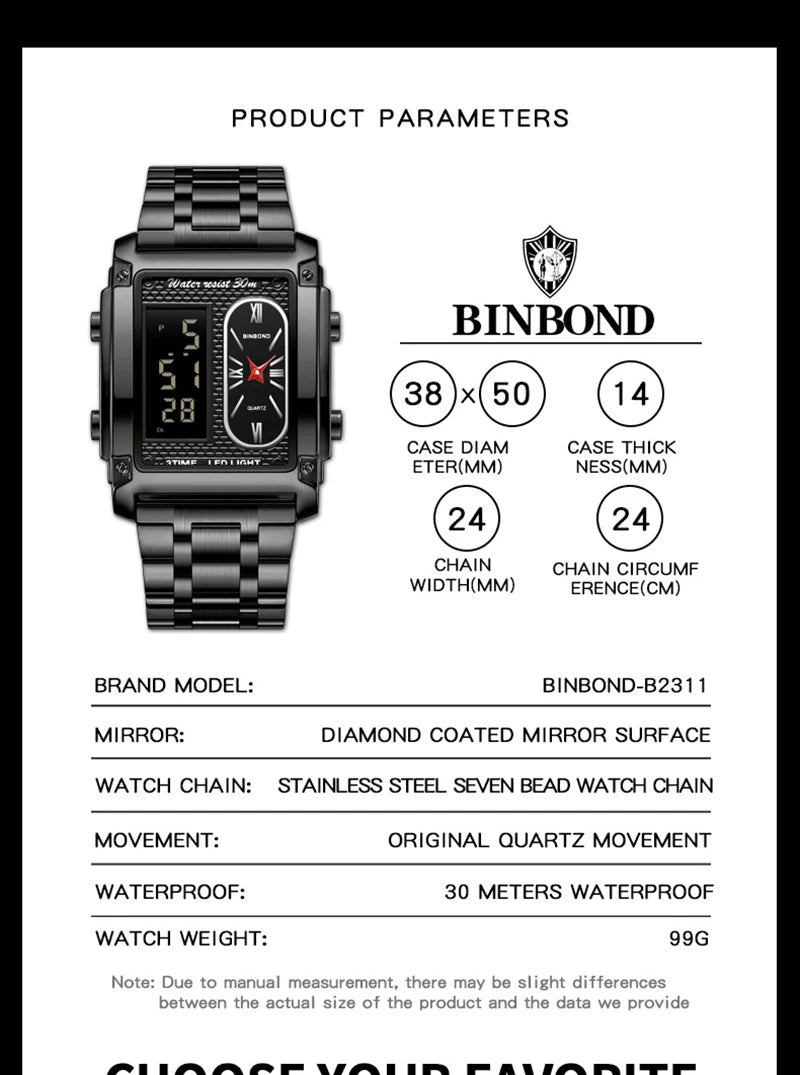 Relógio UTHAI H37 Quartz Masculino Aço Inoxidável com Vidro de SAFIRA
