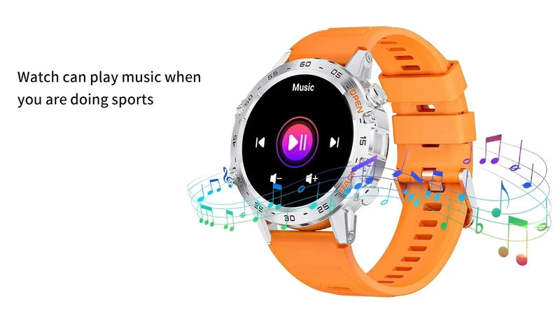 Relógio Inteligente LIGE 1.39" com Chamada Bluetooth e Monitoramento Fitness para Android e iOS