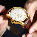 Relógio LIGE LIGE89143 Masculino Quartz Calendário Automático com Vidro de SAFIRA