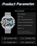 Relógio POEDAGAR E106 Quartz Digital Masculino 45mm Aço Inoxidável Vidro de SAFIRA