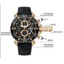 Relógio Masculino NAVIFORCE Quartzo Cronógrafo 5ATM à Prova d’Água com Pulseira de Silicone