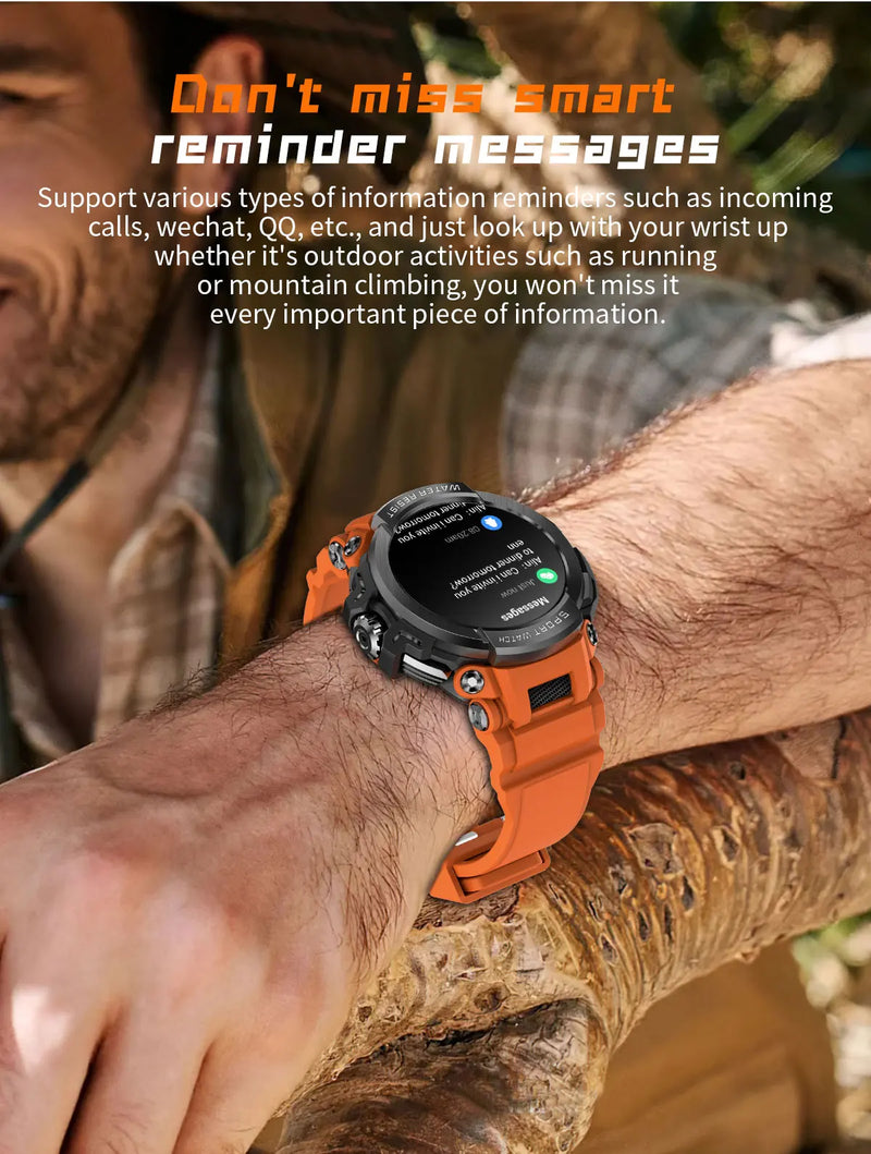 Smartwatch Militar Masculino 2025 – Tela 1.5” HD