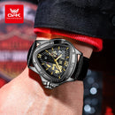 Relógio OPK Masculino Quartz em AÇO Inoxidável com Vidro de SAFIRA Calendário Automático