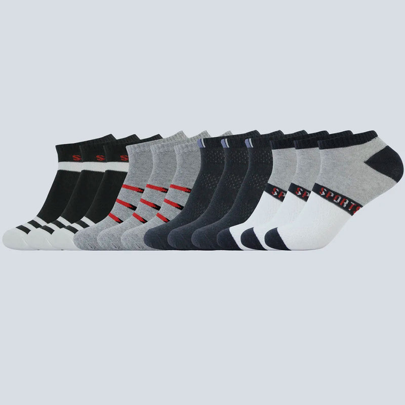 Kit 12 Pares Meias Masculinas Cano Curto de Algodão MUITO BARATO