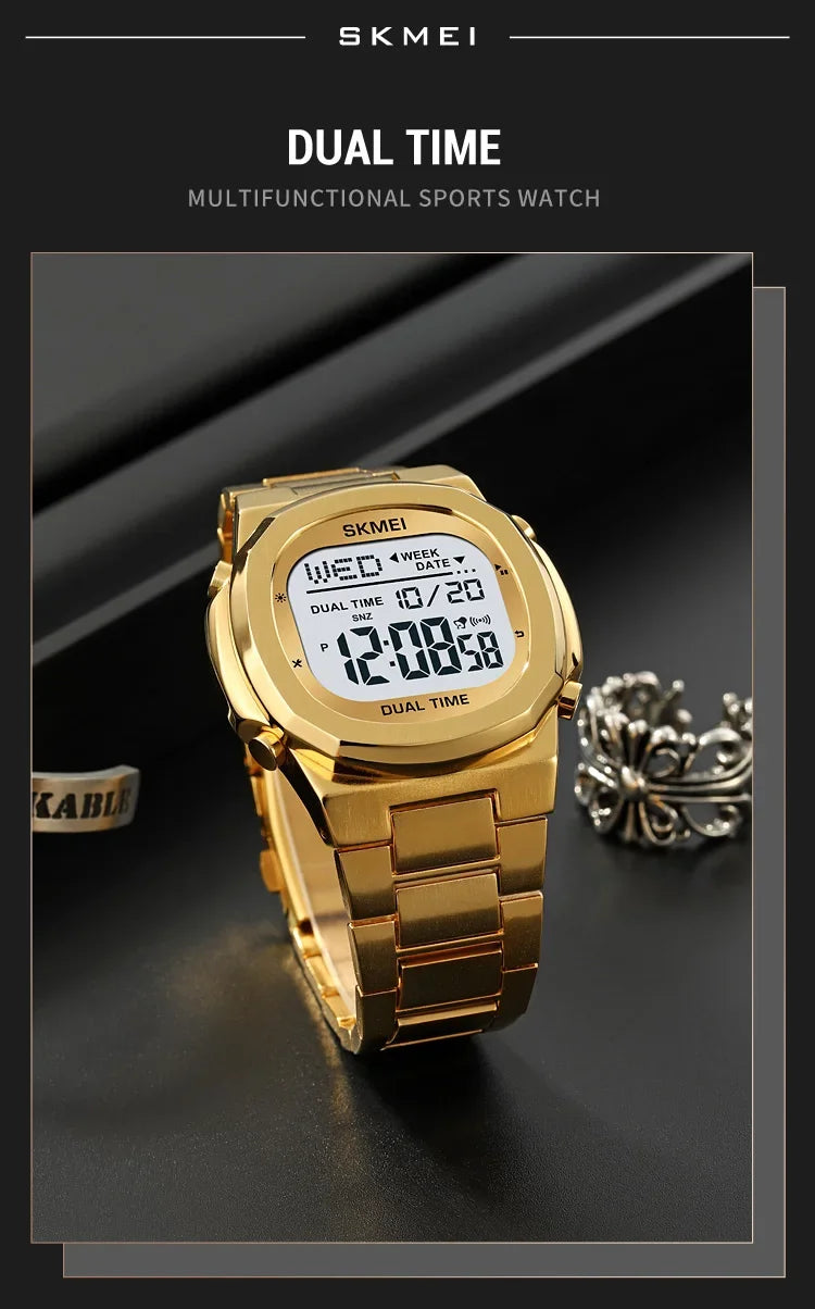 Relógio Esportivo Masculino SKMEI Digital Multifuncional à Prova d’Água com Alarme e Cronômetro