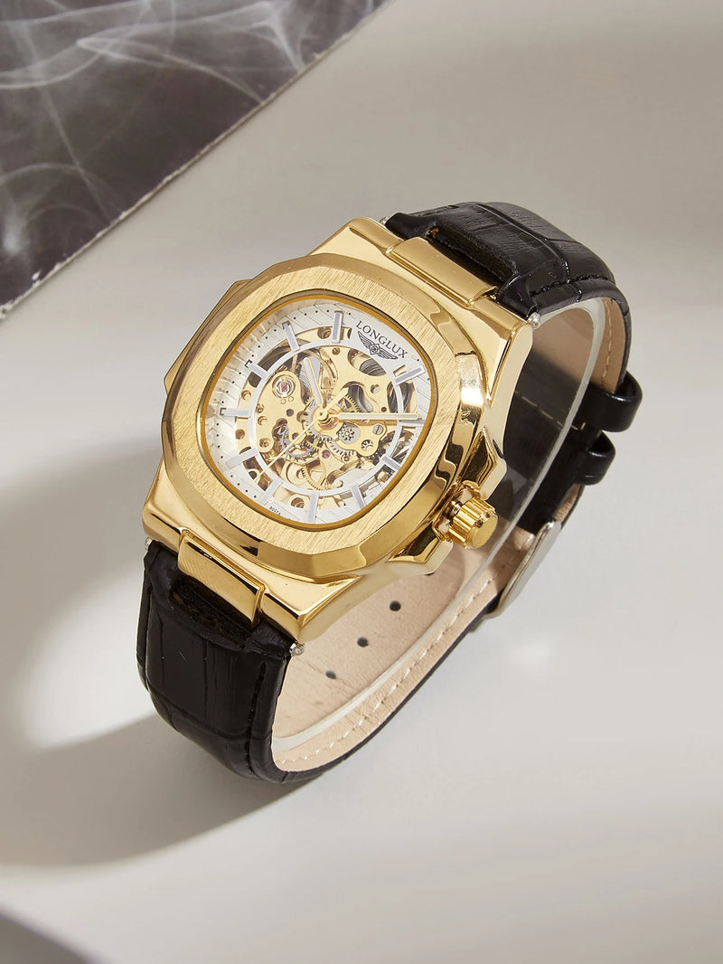 LONGLUX 8057P Relógio Masculino Automático LUXO