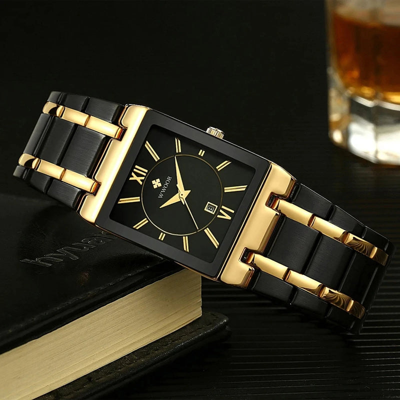 Relógio Masculino WWOOR 8858GB – Quartz Japonês, Design Luxuoso e Alta Resistência