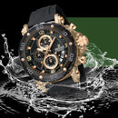 Relógio Masculino NAVIFORCE Quartzo Cronógrafo 5ATM à Prova d’Água com Pulseira de Silicone