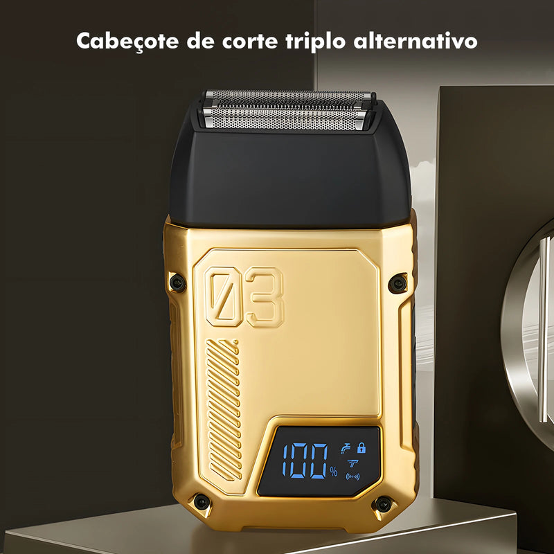 Barbeador Elétrico Masculino Profissional – Cortador de Cabelo, Shaver, À Prova d'Água para Barbear e Aparar