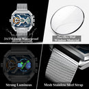 Relógio POEDAGAR E106 Quartz Digital Masculino 45mm Aço Inoxidável Vidro de SAFIRA