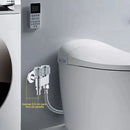 Kit Pistola Pulverizadora Preta para Vaso Sanitário – Bico Duplo com Saída de Água Separada, Conjunto para Banheiro