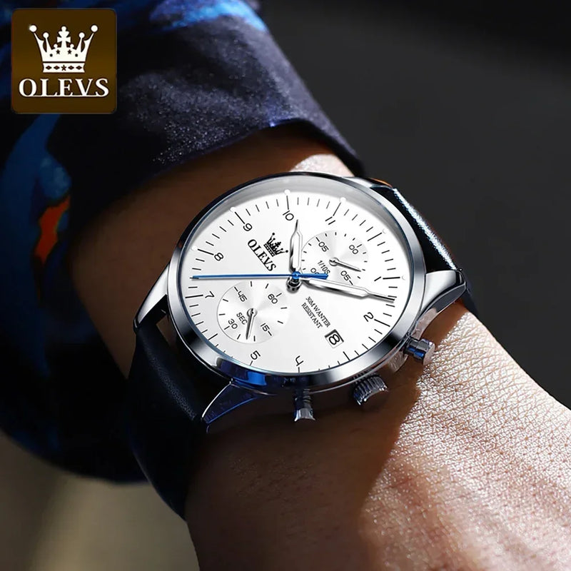 Relógio Masculino OLEVS Original Luxo com Cronógrafo