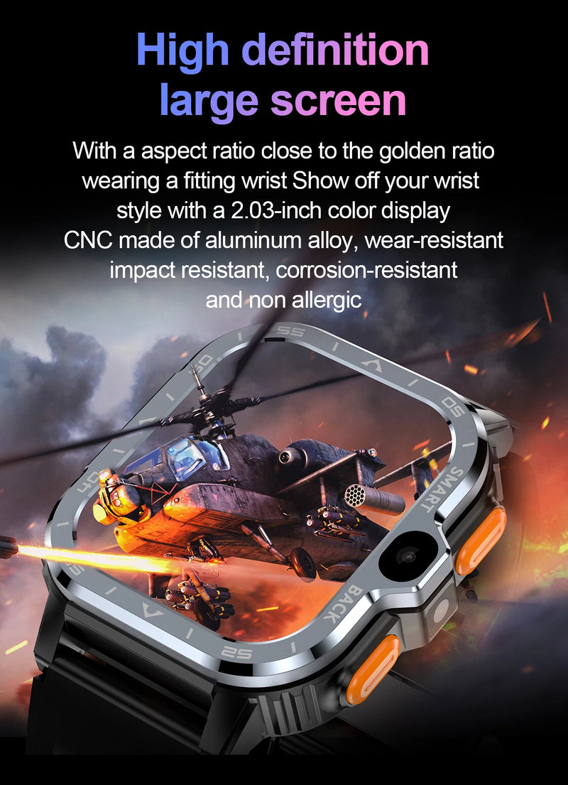 Relógio Inteligente Valdus PGD Android com GPS, Duas Câmeras, NFC e Suporte 4G CARTÃO SIM