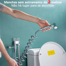 Kit Pistola Pulverizadora Preta para Vaso Sanitário – Bico Duplo com Saída de Água Separada, Conjunto para Banheiro