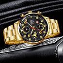 Conjunto Masculino DEYROS 3 em 1 – Relógio de Pulso com Pulseira e Colar