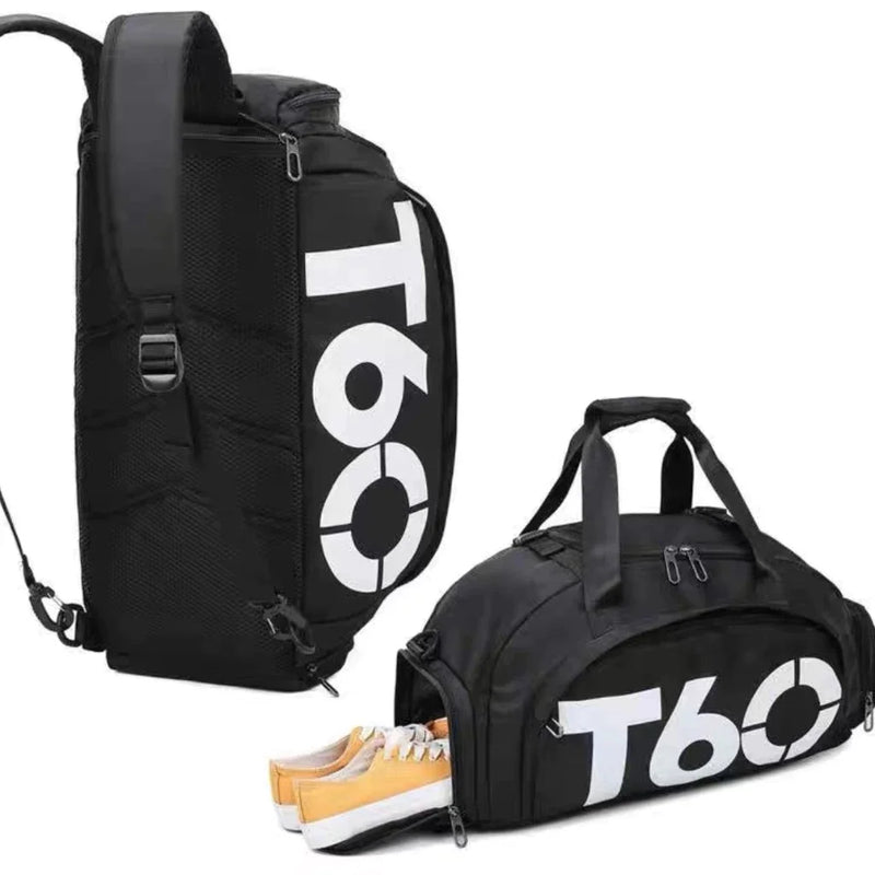 Bolsa de Viagem T60 para Academia – Mochila Fitness Unissex à Prova d'Água, Espaçosa e Resistente