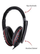 Fone de Ouvido Gamer com Fio 3,5mm – Compatível com PS4, PC e Celular, Microfone Integrado e Som de Alta Qualidade