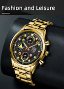 Conjunto Masculino DEYROS 3 em 1 – Relógio de Pulso com Pulseira e Colar