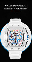 Relógio ONOLA Masculino Luxo Casual com Pulseira de Silicone, Multifuncional e Resistente à Água