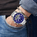 Relógio WWOOR 8890 Quartz Digital em Aço inoxidável com Vidro de SAFIRA Masculino