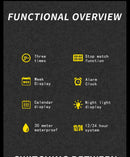 Relógio UTHAI H37 Quartz Masculino Aço Inoxidável com Vidro de SAFIRA