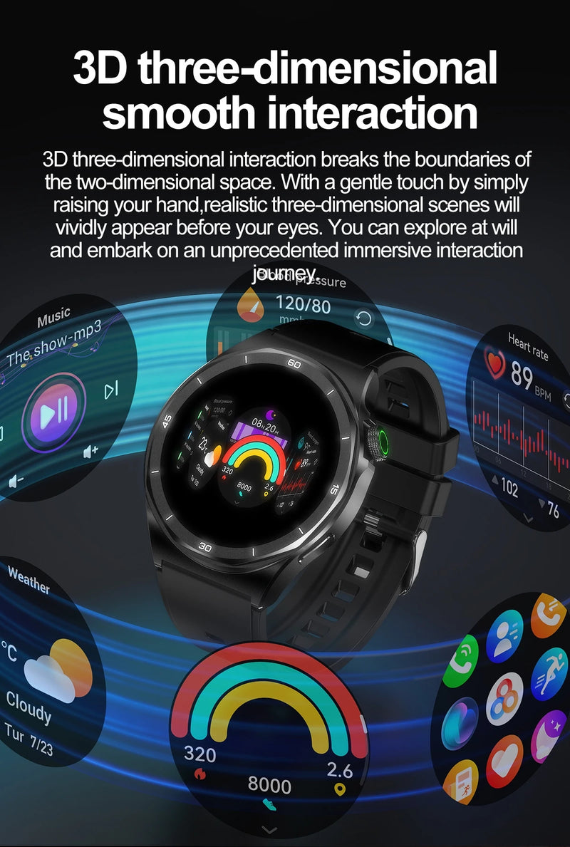 Relógio Smartwatch LIGE com Chamada Bluetooth, 100+ Modos Esportivos, Controle de Música e IP67 à Prova d’Água para Android e iOS