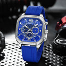 CRRJU Relógio Masculino Aço e Pulseira de Silicone